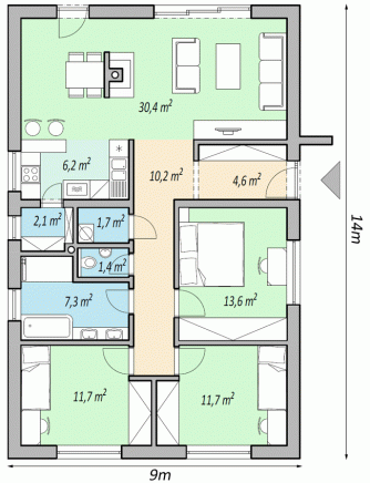 projekt rodinneho domu LEMON