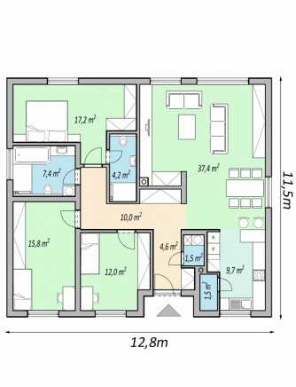 projekt domu PASTEL modern