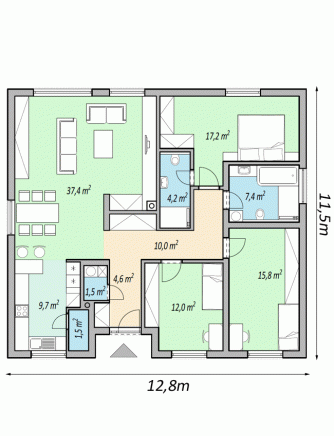 projekt domu PASTEL modern