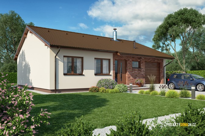 projekt domu bungalov STAR